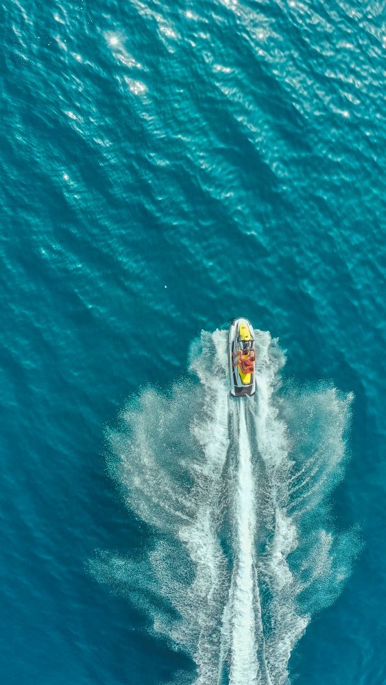 jet ski on ocean 